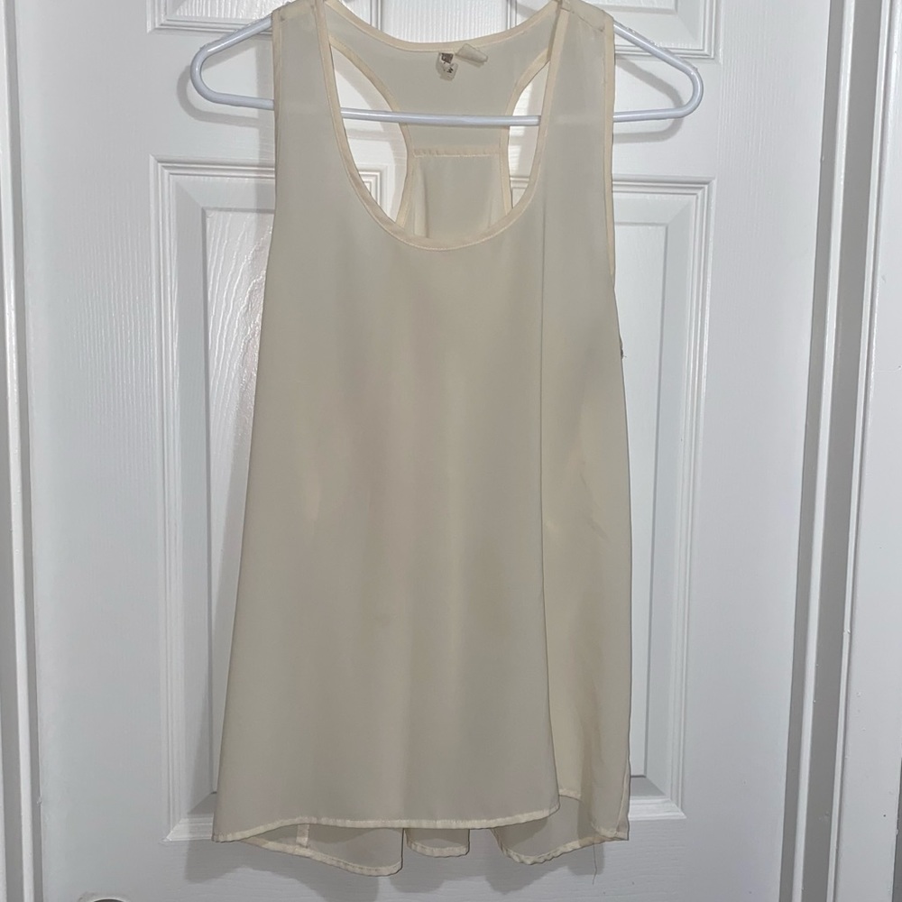 Sheer crepe tank